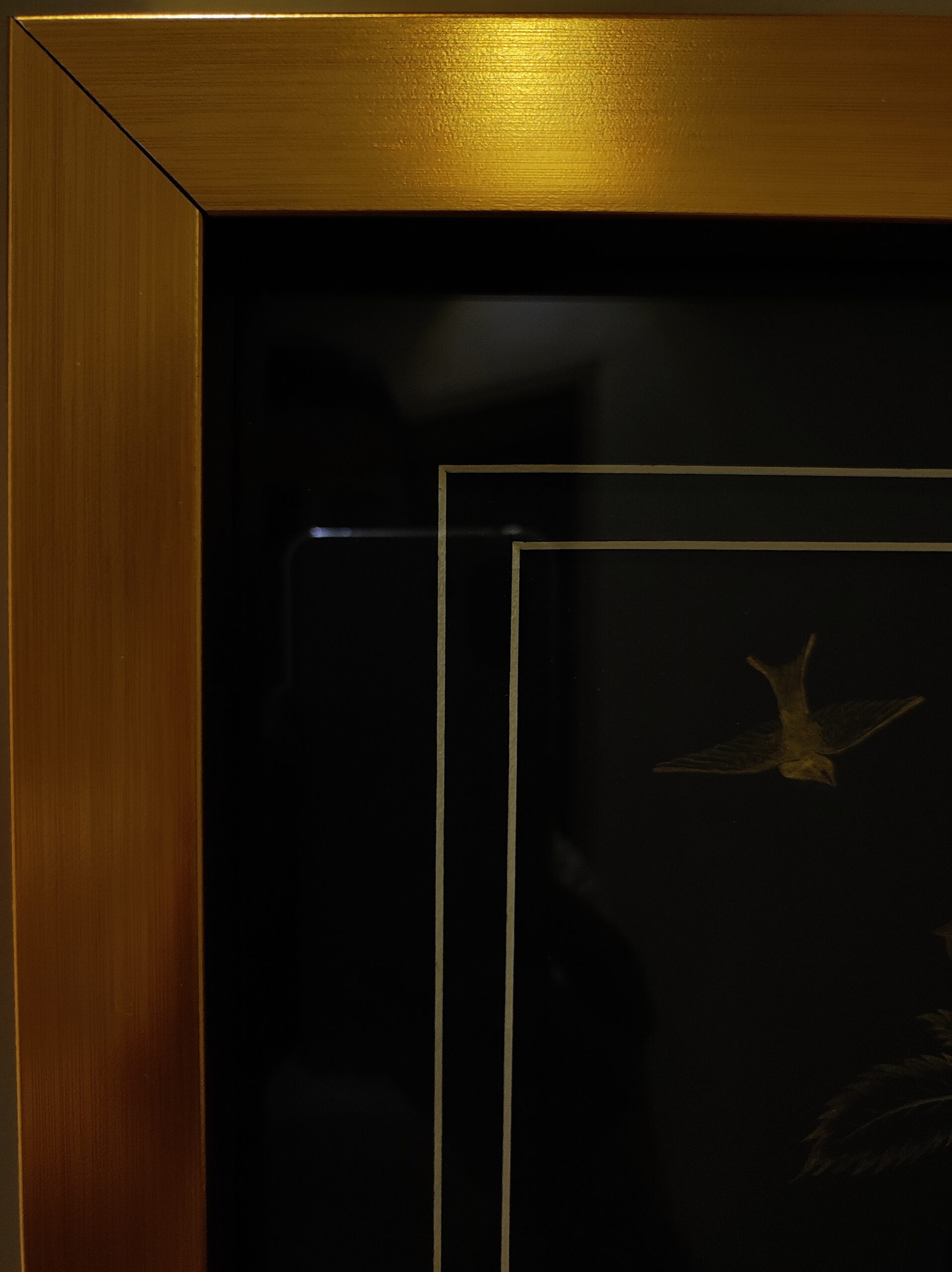 قاب تابلو نقاشی مرغان طلایی