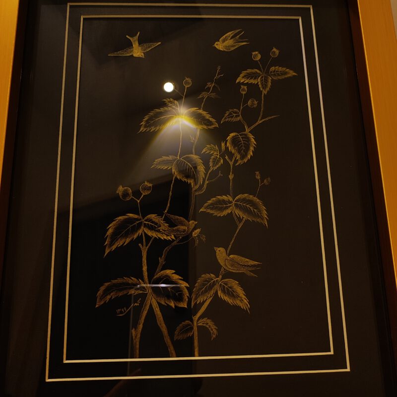 تابلو نقاشی مرغان طلایی